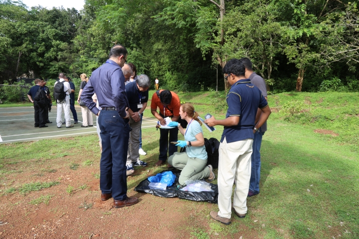 OSI regional introductory course in Sri Lanka: Trainees are guided on how to complete chain of custody forms for field samples. T